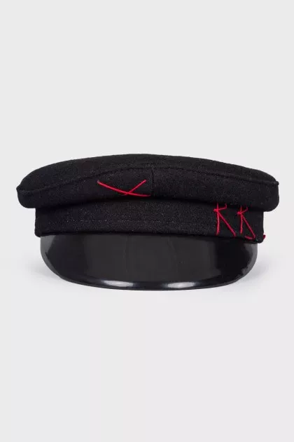 Black woolen cap