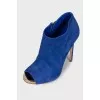 Blue suede boots