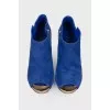Blue suede boots