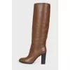 Leather brown boots