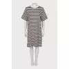 Black-white striped dress