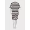 Black-white striped dress