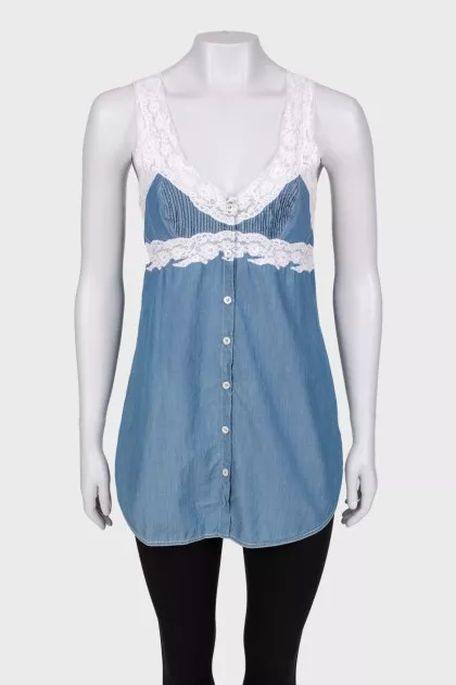 TOP with white lace