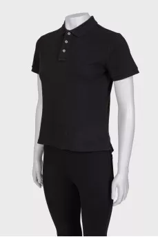 Чорне поло slim fit