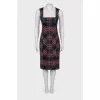 Plaid dress with wide straps