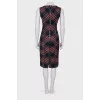 Plaid dress with wide straps