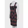 Plaid dress with wide straps