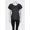 Textured black T -shirt