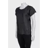 Textured black T -shirt
