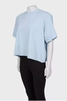 Blue T -shirt with shoulders