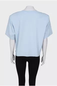 Blue T -shirt with shoulders