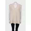 Knitted beige vest