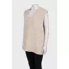 Knitted beige vest