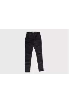Black jeans with rhinestones from behind