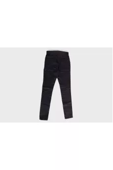 Black jeans with rhinestones from behind