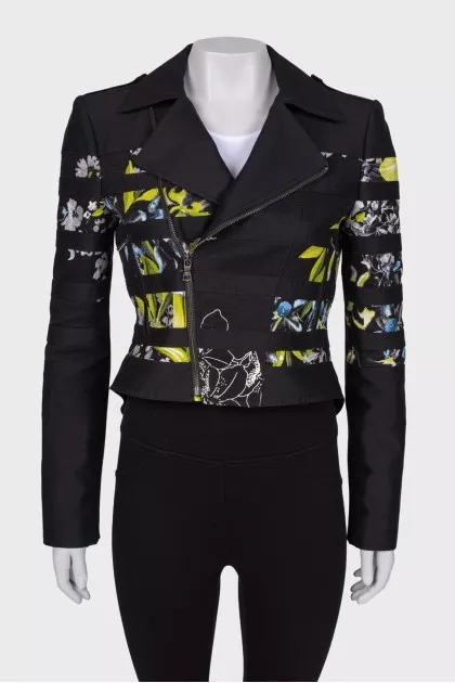 Lessacked jacket with print