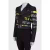 Lessacked jacket with print