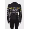 Lessacked jacket with print