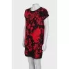 Black-red dress made of wool
