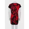 Black-red dress made of wool