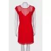 Red dress with lace
