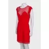 Red dress with lace