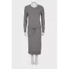 Combined dress made of wool