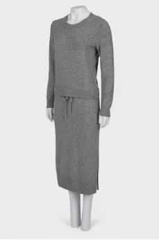 Combined dress made of wool