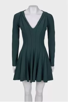 Plissed green dress