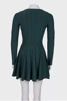 Plissed green dress