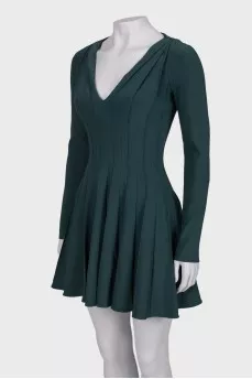 Plissed green dress