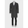 Male woolen gray coat