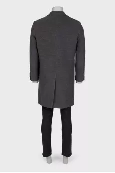 Male woolen gray coat