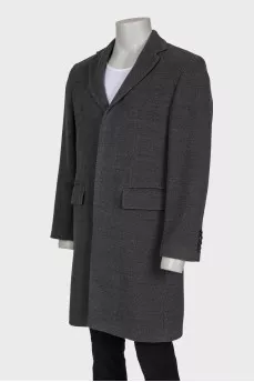 Male woolen gray coat