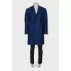 Male woolen blue coat