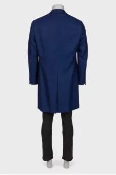 Male woolen blue coat