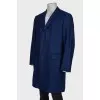 Male woolen blue coat