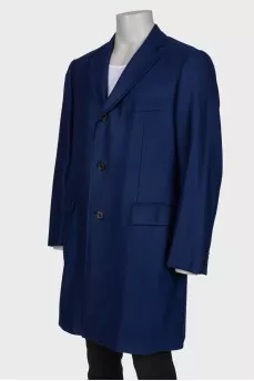 Male woolen blue coat