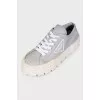 Wheel textile sneakers