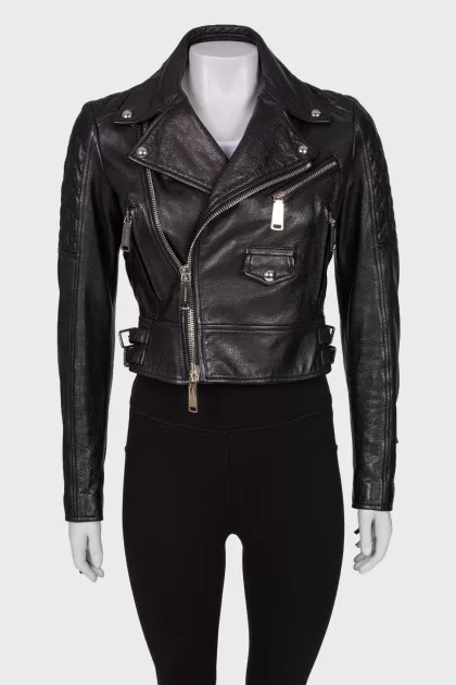 Fringed leather jacket