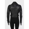 Fringed leather jacket