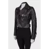 Fringed leather jacket