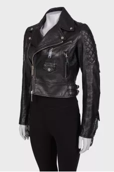 Fringed leather jacket