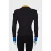 Short jacket with yellow lapels