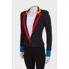 Short jacket with yellow lapels