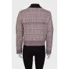 Checkered bomber jacket