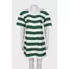 Embossed striped dress