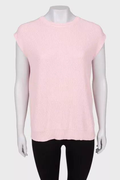 Knitted pink t-shirt