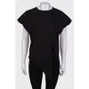 T-shirt with tie on waist