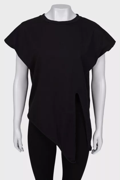 T-shirt with tie on waist
